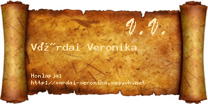 Várdai Veronika névjegykártya